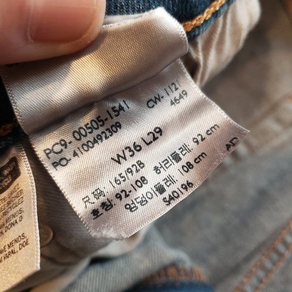 Levi's 505 - Regular Fit Men's Pants - Dark Blue - W36 L29 - Picture 9 of 9